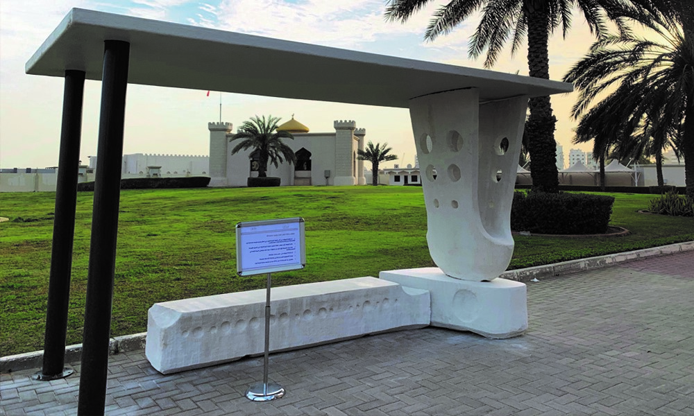 3D concrete printed bus stop in Ajman
